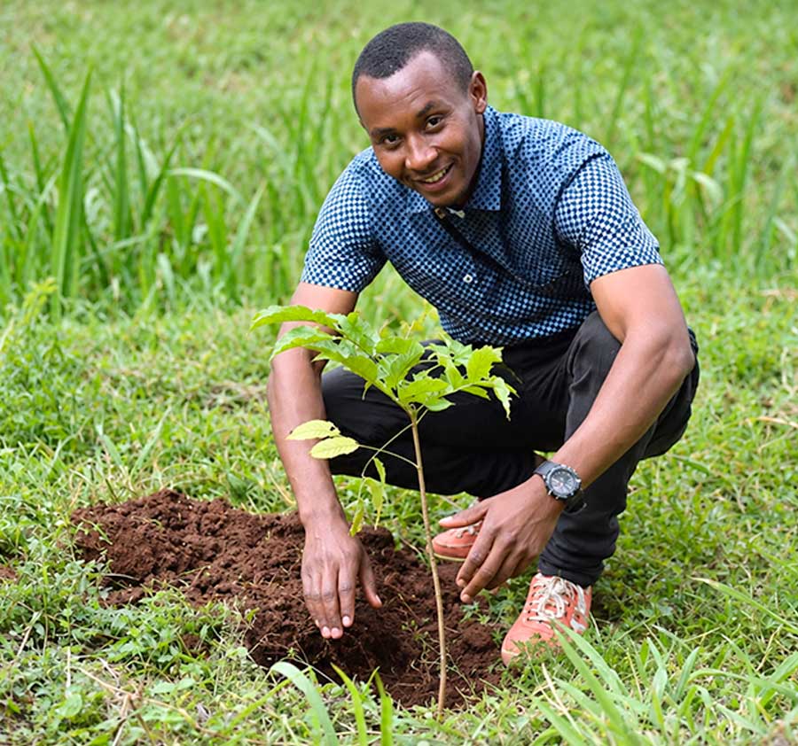 Tree planting supported by Gift a Tree in Tanzania